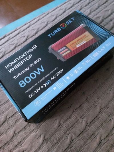 Лот: 23598086. Фото: 1. Инвертор 12v-220v Turbosky PI-800... Инверторы, ИБП