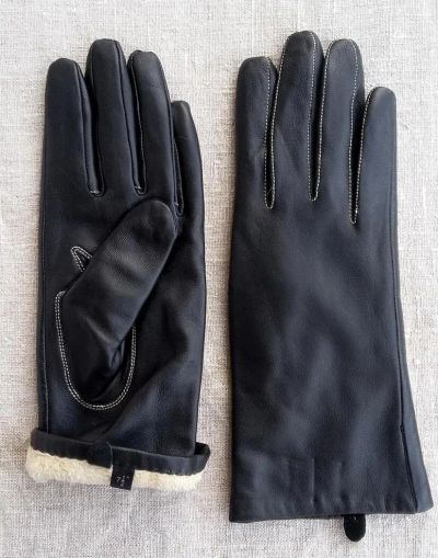 Лот: 10442593. Фото: 1. Новые стильные перчатки из натуральной... Перчатки, варежки, митенки