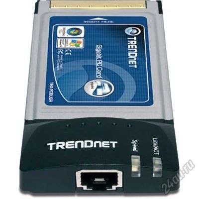 Лот: 5542425. Фото: 1. Сетевая карта LAN Pcmcia Trendnet... Сетевые карты