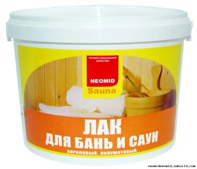 Лот: 6085447. Фото: 1. Неомид Neomid SAUNA (1 л.) - лак... Краски, лаки, растворитель