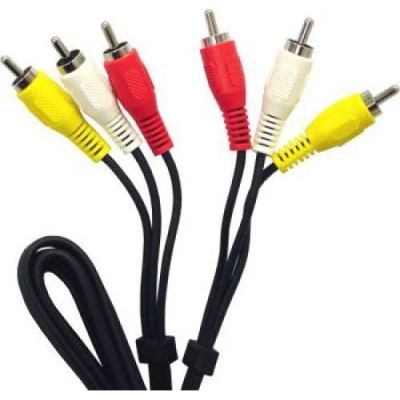 Лот: 4448416. Фото: 1. Кабель 3 RCA - 3 RCA 5,0m 10067. Шлейфы, кабели, переходники