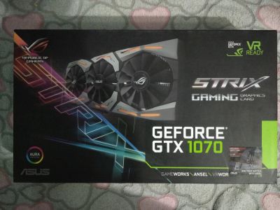 Лот: 15222721. Фото: 1. Видеокарта GeForce Asus GTX 1070... Видеокарты
