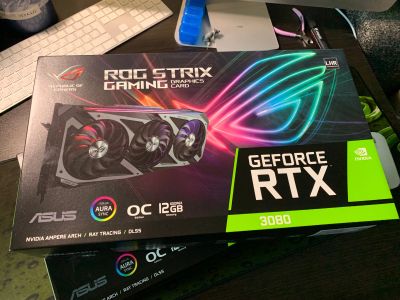 Лот: 19334897. Фото: 1. 12GB 3080 asus ROG Strix OC новая... Видеокарты