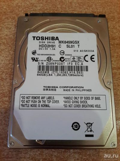 Лот: 8116703. Фото: 1. жесткий диск Toshiba 640Gb sats... Жёсткие диски (HDD)