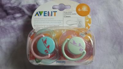 Лот: 5994156. Фото: 1. Пустышки Avent 2шт. Всё для кормления