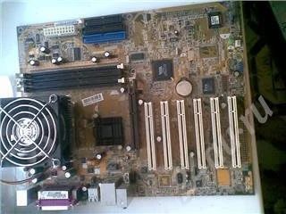 Лот: 265824. Фото: 1. Asus A7V8BX-X + проц Athlon XP... Материнские платы