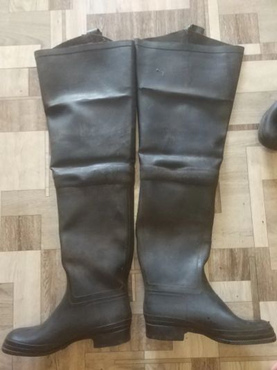 Лот: 16412550. Фото: 1. Сапоги болотные, резиновые, чёрные... Спецодежда, спецобувь