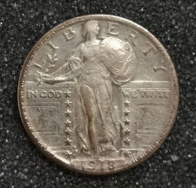 Лот: 21734820. Фото: 1. 25 центов 1918 года. США - Standing... Америка
