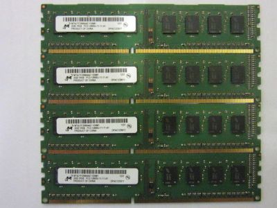 Лот: 10957542. Фото: 1. Micron 4 x 2 GB DDR3 PC3-12800... Оперативная память