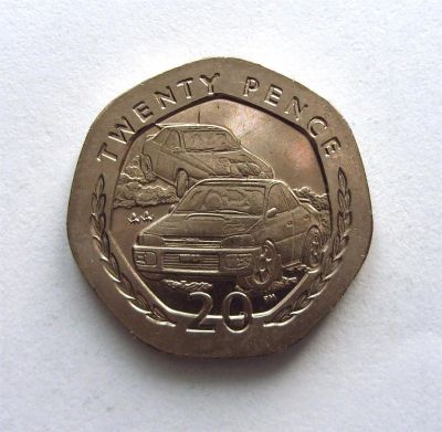 Лот: 3387123. Фото: 1. Остров Мэн, 20 пенсов , 1998г. Европа