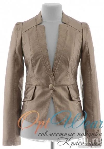 Лот: 9079244. Фото: 1. Куртка пиджак из PU-кожи XZ-1315... Пиджаки, жакеты, жилеты