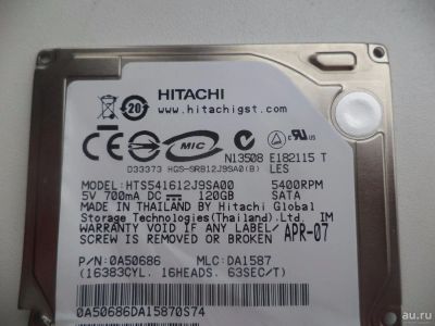 Лот: 11997988. Фото: 1. Плата жесткого диска Hitachi. Жёсткие диски (HDD)