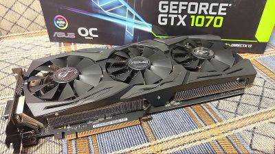 Лот: 17089313. Фото: 1. ASUS strix OC gtx 1070. Видеокарты