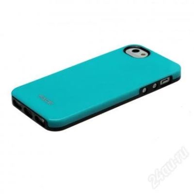 Лот: 2477516. Фото: 1. Накладка для iPhone 5 Face голубая. Чехлы, бамперы