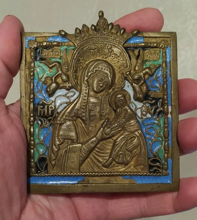 Лот: 15674433. Фото: 1. Икона "Богоматерь Страстная" 19... Предметы интерьера и быта