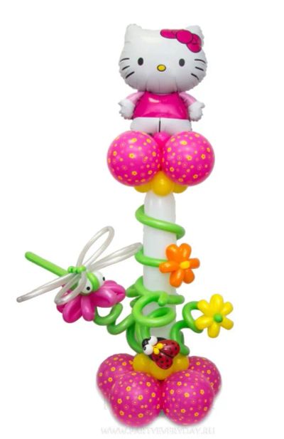 Лот: 4030910. Фото: 1. Стойка "Hello Kitty" (160 см.). Воздушные шары