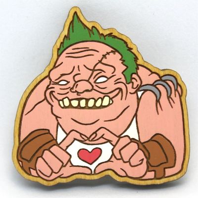 Лот: 14822926. Фото: 1. Деревянный Значок Пудж(Pudge/Dota... Сувенирные