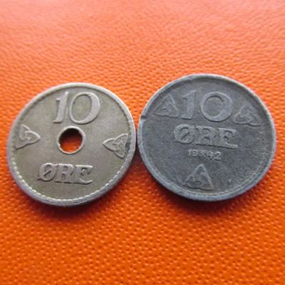 Лот: 24008153. Фото: 1. Монета 10 эре, оре Норвегия 1924... Европа