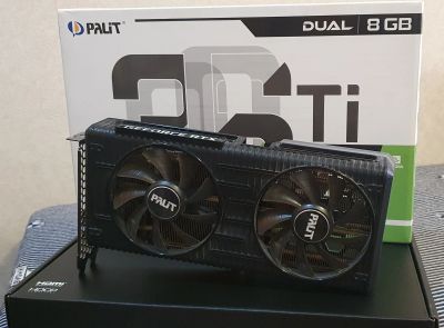 Лот: 20405425. Фото: 1. Видеокарта Palit GeForce RTX 3060Ti... Видеокарты