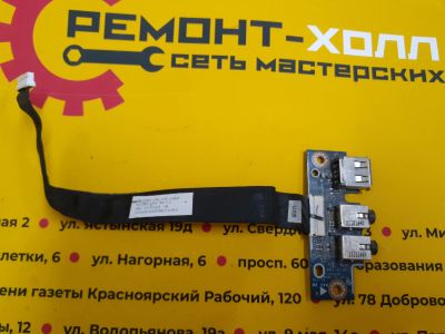 Лот: 20956749. Фото: 1. Б/У плата с разъемами USB/ AUX... Шлейфы, кабели, переходники