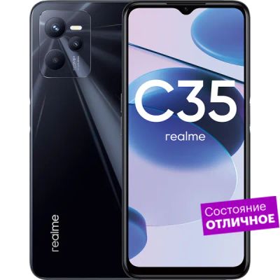 Лот: 22221202. Фото: 1. Смартфон realme C35 64GB Черный... Смартфоны