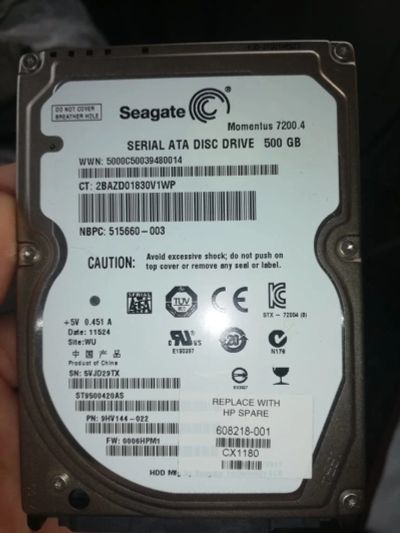 Лот: 17267178. Фото: 1. HDD 500 гб. Жёсткие диски (HDD)