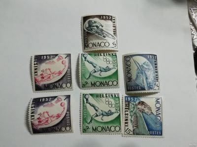 Лот: 17064941. Фото: 1. Монако; выпуск 1953; "спорт 1952... Марки