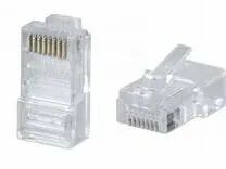 Лот: 20413184. Фото: 1. Коннектор RJ-45 8P8C цвет прозрачный... Сетевые кабели