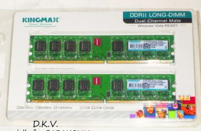 Лот: 8614050. Фото: 1. Kingmax DDR-II 1GB (PC2-8500... Оперативная память