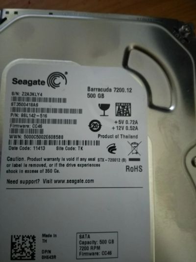 Лот: 16768428. Фото: 1. Жесткий диск Seagate 500. Жёсткие диски (HDD)