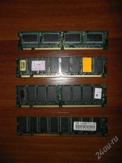 Лот: 1449603. Фото: 1. 4 планки памяти DIMM PC133 по... Оперативная память