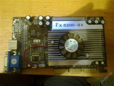 Лот: 1219068. Фото: 1. GeForce FX 5200-8x 128Mb 128Bit... Видеокарты