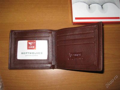 Лот: 2482905. Фото: 1. Бумажник "Septwolves",нат.кожа. Бумажники, кошельки, портмоне