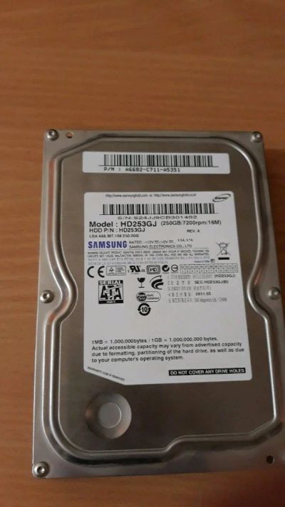 Лот: 11950878. Фото: 1. Жесткий диск SATA-II 250Gb Samsung... Жёсткие диски