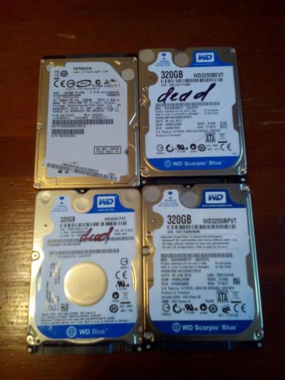 Лот: 7228121. Фото: 1. 4 неисправных жестких диска для... Жёсткие диски (HDD)