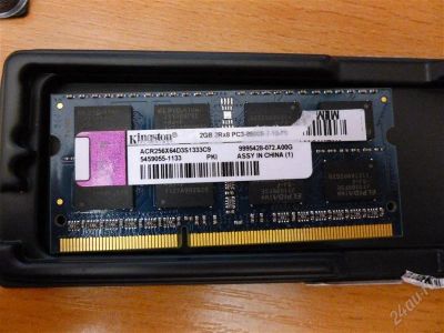 Лот: 2770024. Фото: 1. SO-DIMM DDR3 2 ГБ Kingston(16... Оперативная память
