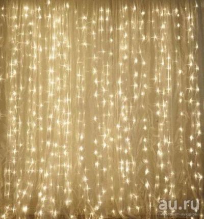 Лот: 16812122. Фото: 1. Штора 240LED тепл.белая, 2х2м... Гирлянды, шарики, новогодние аксессуары