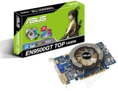 Лот: 412092. Фото: 1. Asus NVIDIA GeForce 9500 GT 512... Видеокарты