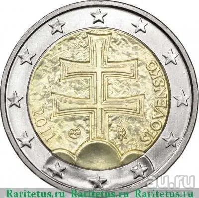 Лот: 13536240. Фото: 1. Словакия 2 евро 2009 г. Европа