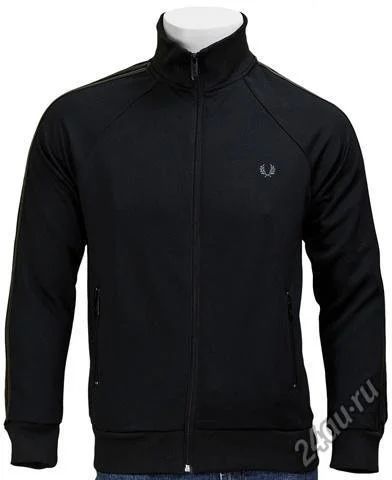 Лот: 7259038. Фото: 1. Олимпийка Fred Perry черная размер... Легкие куртки, толстовки