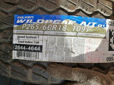 Лот: 11395232. Фото: 1. Автошина R 18 265/60 109T Falken... Шины