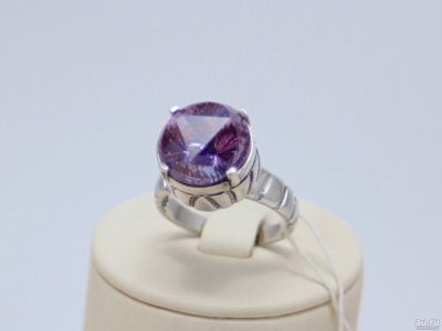 Лот: 15399106. Фото: 1. СЕРЕБРЯНОЕ КОЛЬЦО С ЦИРКОНИЕМ... Кольца, перстни