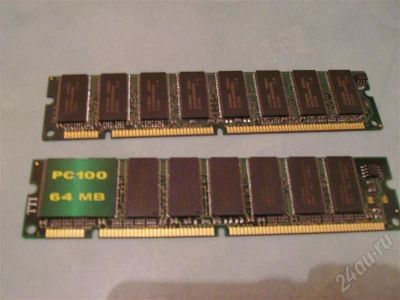 Лот: 576136. Фото: 1. SDRAM 64MB PC-100. Оперативная память