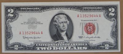 Лот: 3832020. Фото: 1. США 2 $ доллара 1963 Состояние... Америка