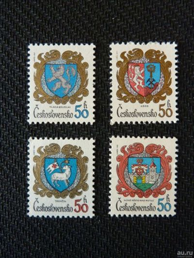 Лот: 12954262. Фото: 1. Марки Чехословакии 1982г. Гербы... Марки