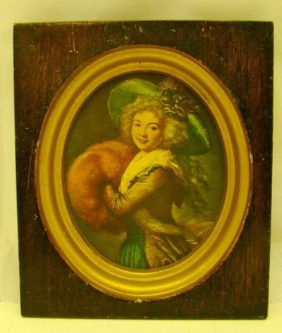 Лот: 12676031. Фото: 1. Репродукция в деревянной рамке... Другое (антиквариат)