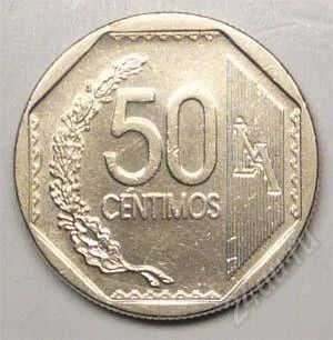 Лот: 1580362. Фото: 1. Перу. 50 сантим 2003г. Америка