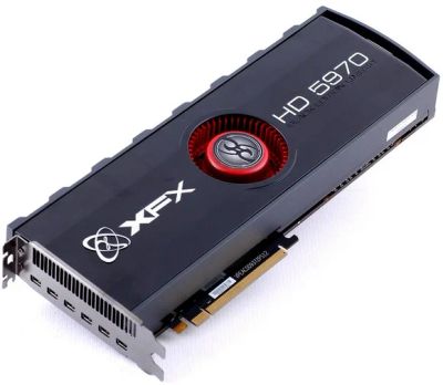 Лот: 4847321. Фото: 1. XFX ATI Radeon HD 5970 4GB Black... Видеокарты