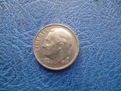 Лот: 11298370. Фото: 1. 10 центов 1997 года Рузвельт... Америка