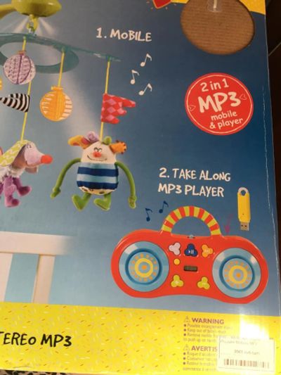 Лот: 10972778. Фото: 1. Мобиль mp3. Для младенцев